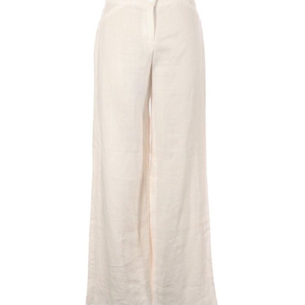 White linen pants